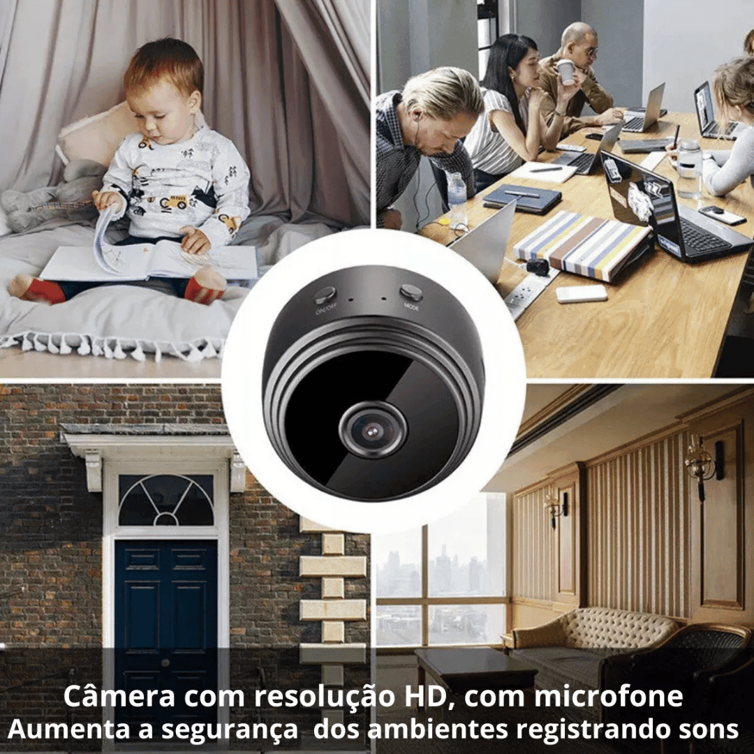 Mini Câmera De Segurança A9 com Wifi e Visão Noturna