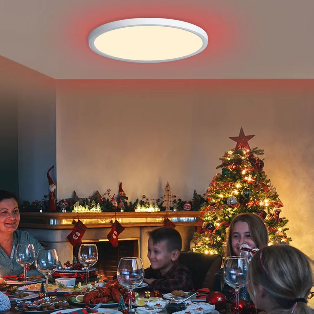 Luminária de Teto Plafon LED Redondo Inteligente Alexa Google Home