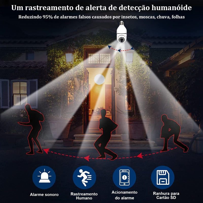 Câmera de Segurança Wi-Fi Full HD 1080p 360