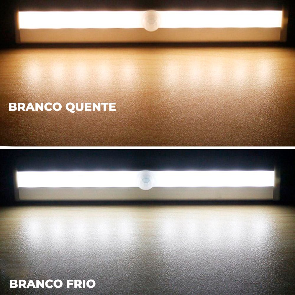 Led Inteligente com Sensor de Movimento 10 Leds Brancos