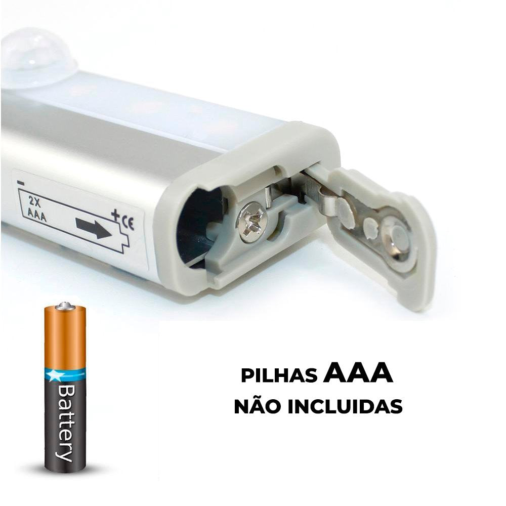 Led Inteligente com Sensor de Movimento 10 Leds Brancos