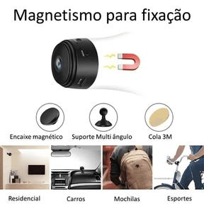 Mini Câmera De Segurança A9 com Wifi e Visão Noturna