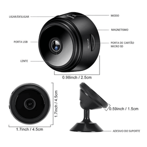 Mini Câmera De Segurança A9 com Wifi e Visão Noturna